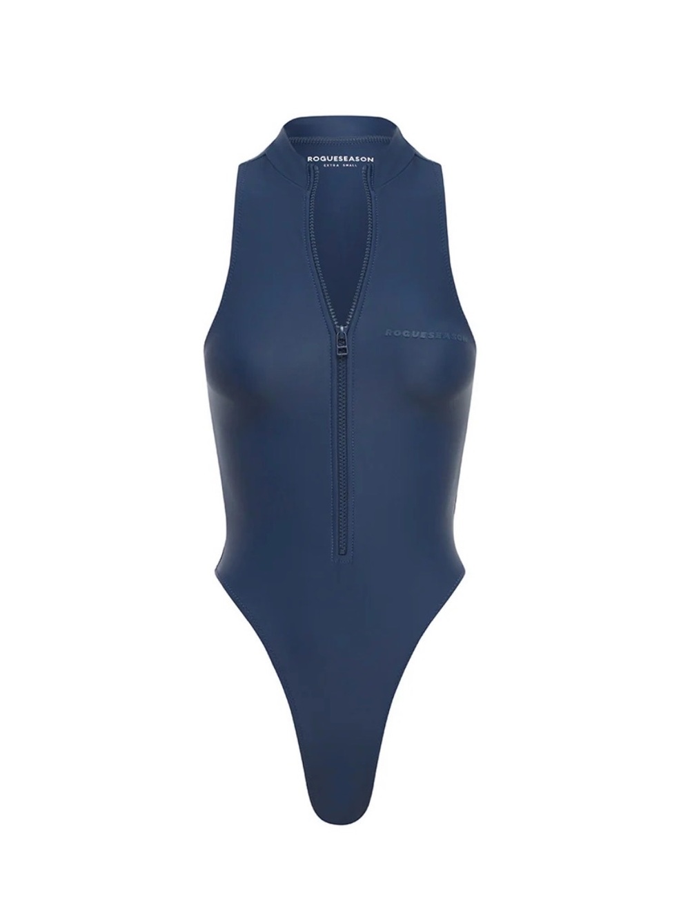 Rogue Season never been worn Navy Front-Zip High-Neck One-Piece Swimsuit